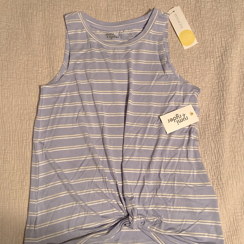 Rumi + Ryder - Girls M 8-10 twist front tank